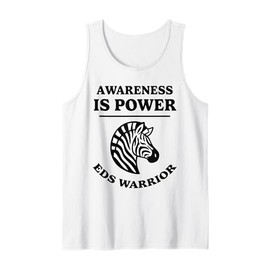 Awareness Is Power EDS Warrior Zebra Design Ehlers-Danlos Tank Top