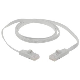 3 ft Cat 6 Unshielded (UTP) Flat Ethernet Network Cable - White