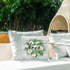 Stupell Industries Love Calligraphy Daisy Flower Wreath Outdoor Printed Pillow,
