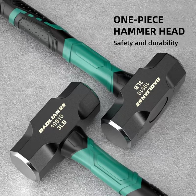 BUSKPOK Sledge Hammer, Mini Strike Drilling Crack Sledgehammer with No-Slip