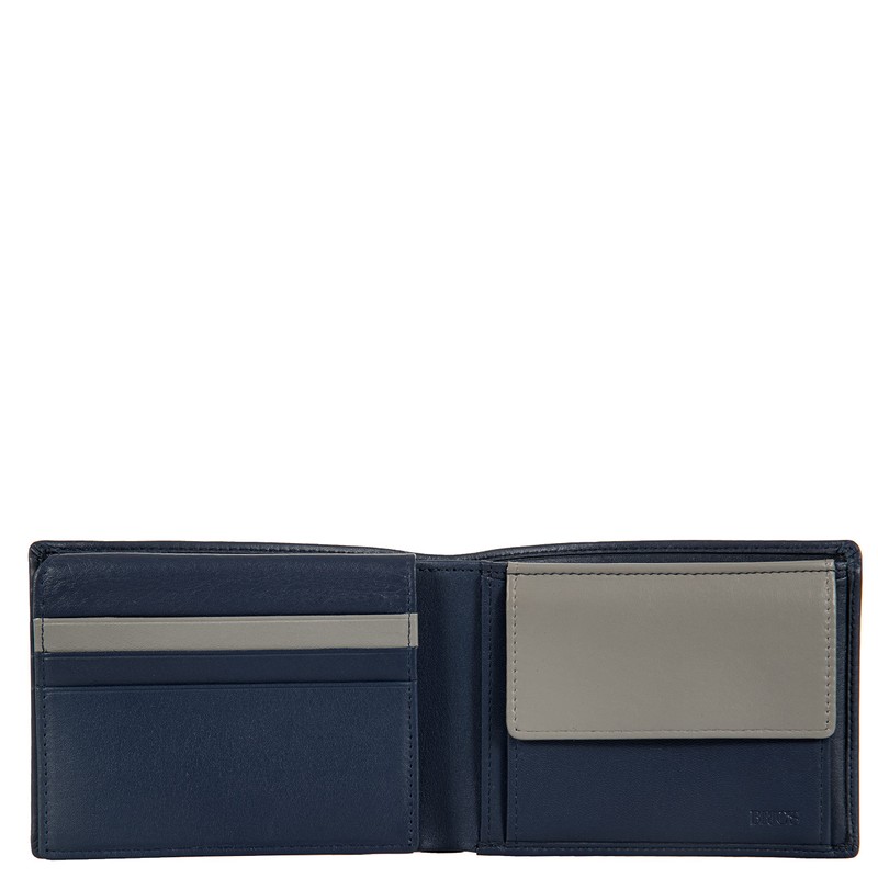 BRIC'S - Bernina Leather Wallet, blue, Elegant