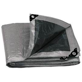 TRUPER LT-56 Reinforced Gray Tarps, 7.5 oz/yd2 16.4x19.7Ft(5x6m)