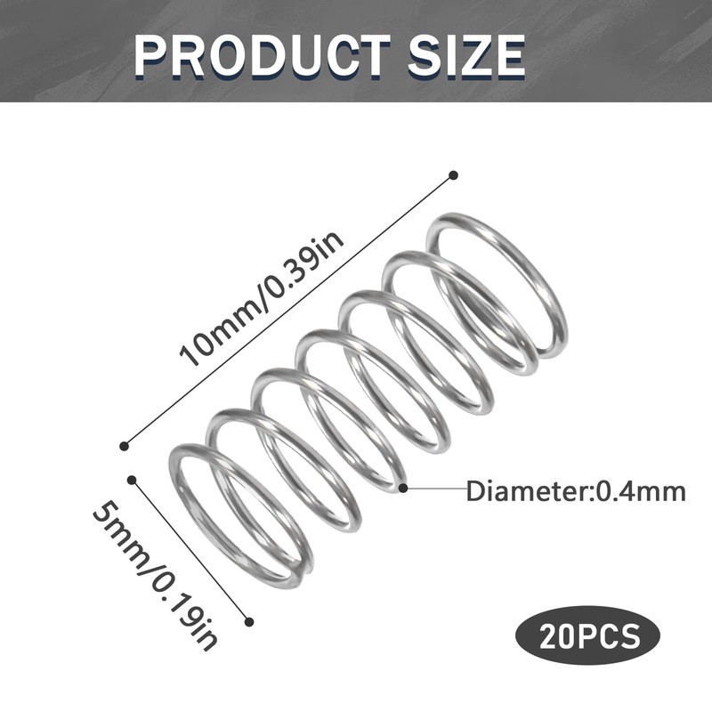 GUNGY Compression Spring Stainless Steel Spring Compression Springs 10 mm