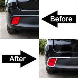 Senzeal ABS Chrome Lightning Design Rear Fog Light Lamp Cover Trim for Toyota Highlander 2014 2015 2016 2017 2018 2019 2PCS