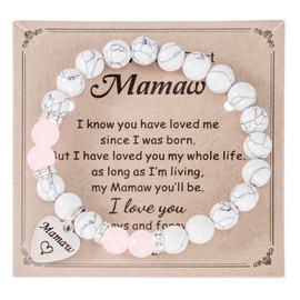 HUTIMY Mamaw Gifts Bracelet for Mothers Day Grandma from Grandkids Birthday Best Easter Gift for Mamaw