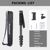 Koolehaoda 65" Carbon Fiber Camera Monopod with Flip Lock for