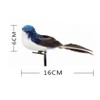 Qianly Elegant Grey Feathered Sparrow Bird Clip - Lifelike Home