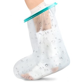 NINEMAX Waterproof Foot Cast Cover for Shower,Ankle Watertight Shower Boot Covers for Adults, Reuseable Cast Protector after Surgery for Broken Foot,Wound and Burns
