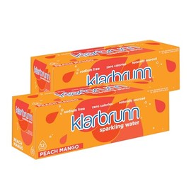 Klarbrunn Sparkling Water, Peach Mango, 24 Pack