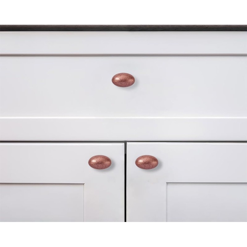 khtumeware 10 Pack 1-3/8 inch(35mm) Antique Copper Cabinet Knobs Dresser