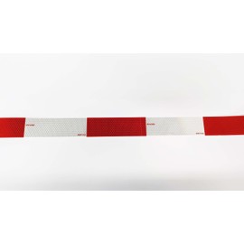 REFLECTIVE SOLUTIONS - V59 Reflective Tape - 6" Red 6” White Reflector Tape - 2" x 10' Roll - DOT-C2 and SAE Certified Heavy Duty Reflective Stickers- High Reflective Tape for Cars, Trucks,Trailers
