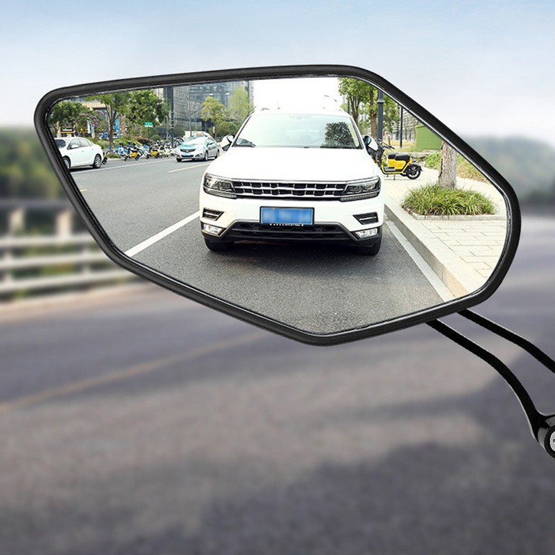 Aluminium Alloy 360° Rotating Bicycle Reflective Rear View Mirror Back