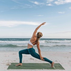 Yogo Ultralight Folding Travel Yoga Mat with Attached Straps, FSC®-Certified Plant Rubber, Sticky Grip, Non-Slip, Best Travel Yoga Mat®