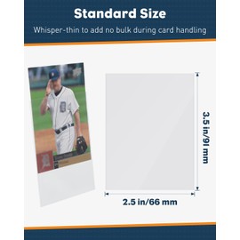 Pawfly 200 Counts Trading Card Sleeves Ultra Clear Penny Sleeves for Trading Cards Baseball Card Sleeves Card Protectors for Sports Cards MTG Cards Football Cards Yugioh Cards Photocards, 66 x 91 mm