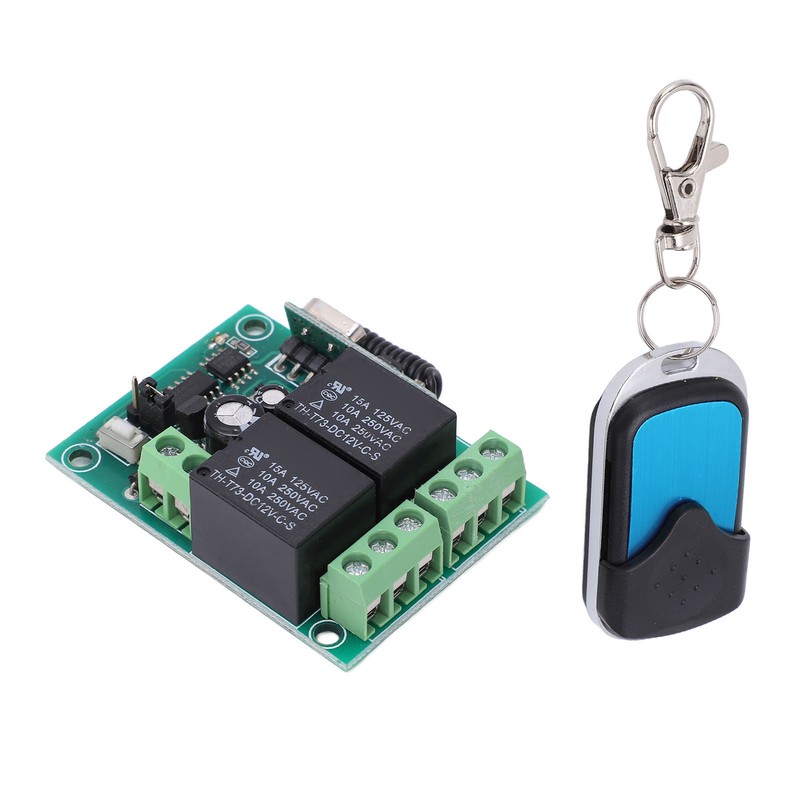 Wireless Relay Remote Control Kit DC12V 75ft Range Universal Transmitter