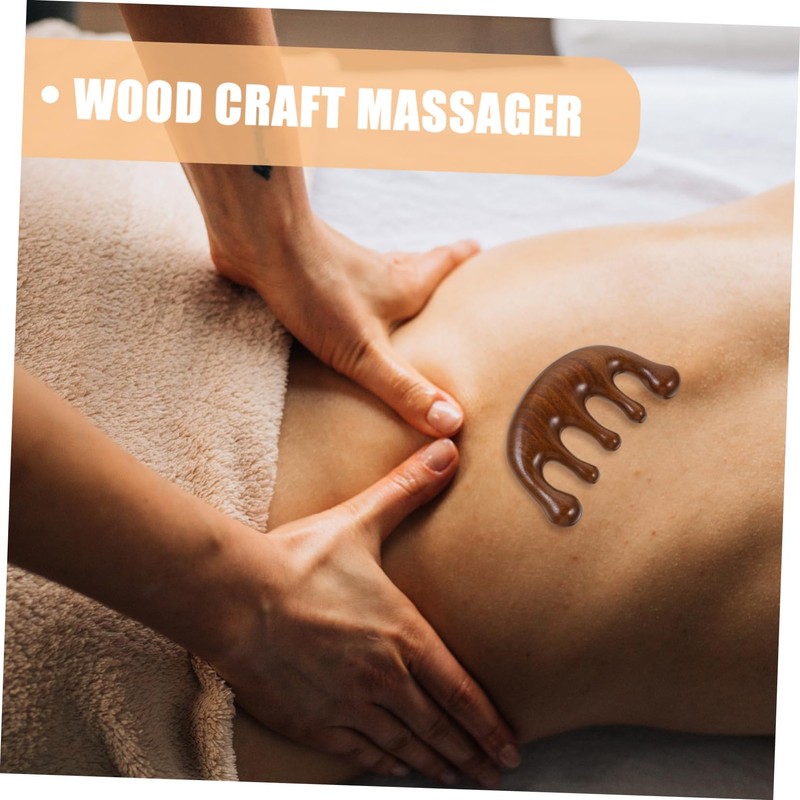 SAFIGLE Wooden Massager Comb Unique Design Body Massager Tool for