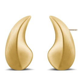Chunky Gold Plated Teardrop Stud Earrings Waterdrop Earrings Studs Hypoallergenic Fashion Earrings for Women Girls