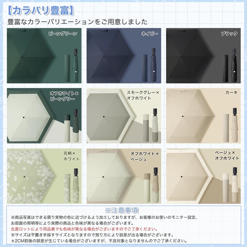 日傘 折りたたみ 超軽量 ワンタッチ 自動開閉 UVカット 傘 雨傘 コンパクト 携帯便利