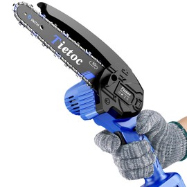 Blue mini chainsaw LJ