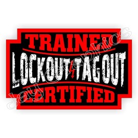 Unbranded/Generic 2pk Lockout Tagout Trained Certified Hard Hat Decals Helmet Stickers Electrician