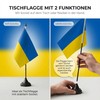 Flaggenfritze Ukraine Table Flag + Free Sticker