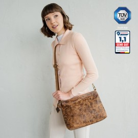 Berliner Bags Vintage Marbella M Shoulder Bag, Large Shoulder Bag, Crossbody Bag Made of Leather, Handbag for Women, Walnut, walnut m