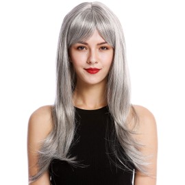 WIG ME UP - GFW2274-51 Lady Quality Wig Long Straight Fringe Bangs Silvery Gray