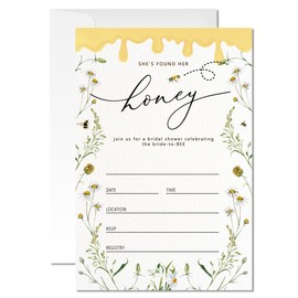 ZYQFN 20 She's Found Her Honey Bridal Shower Invitations (066)
