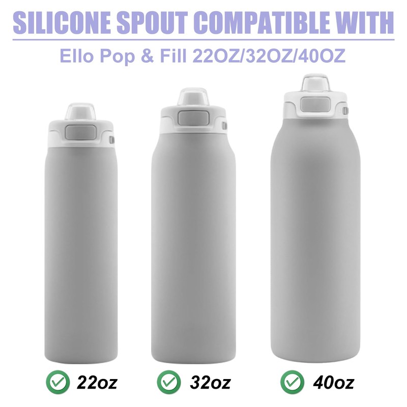 BOXOB 2pcs Spout Replacement for Ello Pop & Fill, 22oz/32oz