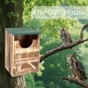Aiwosana Screech Owl Boxes for Outside, Wooden Owl Houses for