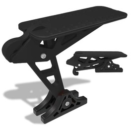 2 Pack Car Door Step Set, Stand Pedal for Door Latch, 7 Foldable Foot Pedal Supports Both Feet, Roof Rack Accessories for Most Cars, SUVs, and Trucks (Black)