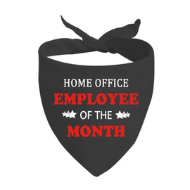 JXGZSO 1 Piece Funny Over-The-Collar Dog Bandana Home Office Employee of The Month (of The Month D)