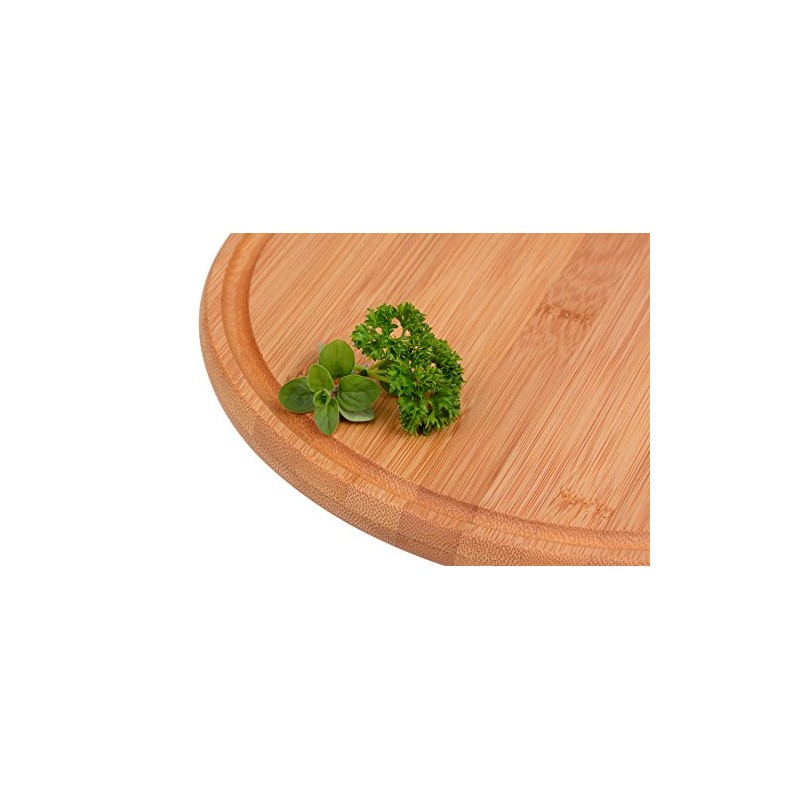 GRAEWE Meat Plate Diameter 25 cm Bamboo with Juice Groove