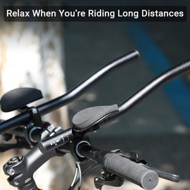 Rest Handlebar, Aero-Bar for Road Mountain Bike, Aluminum Alloy Handlebar Arm Rest Clip Split Vice Cycling Handlebar