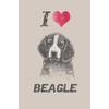 I Love Beagle: Cute Line Journal Notebook | Gift For Beagle Lover | Who Are Beagles Moms and Sisters | Notebook, 100 Pages, 6x9" | Gifts For Beagle Owners
