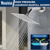 Dual Shower Head Combo, All Metal 8'' Rainfall Shower Head