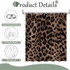 Emwnodti Sexy Leopard Print Shower Curtain，Wild Animal Cheetah Print Brown