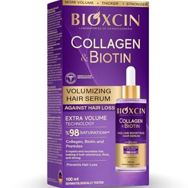 BIOXCIN Sérum Capilar Voluminizador Con Colágeno Y Biotina, Fórmula Fortalecedora Y Espesante, 100 Ml                                                 
