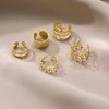 14K Gold Ear Cuff Earrings for Women 5Pcs Statement Silver