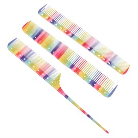 OATIPHO 3Pcs Colorful Hairdressing Combs Fine Cutting Styling Combs for Salon Use Static Durable Versatile for All Hair Types Textures