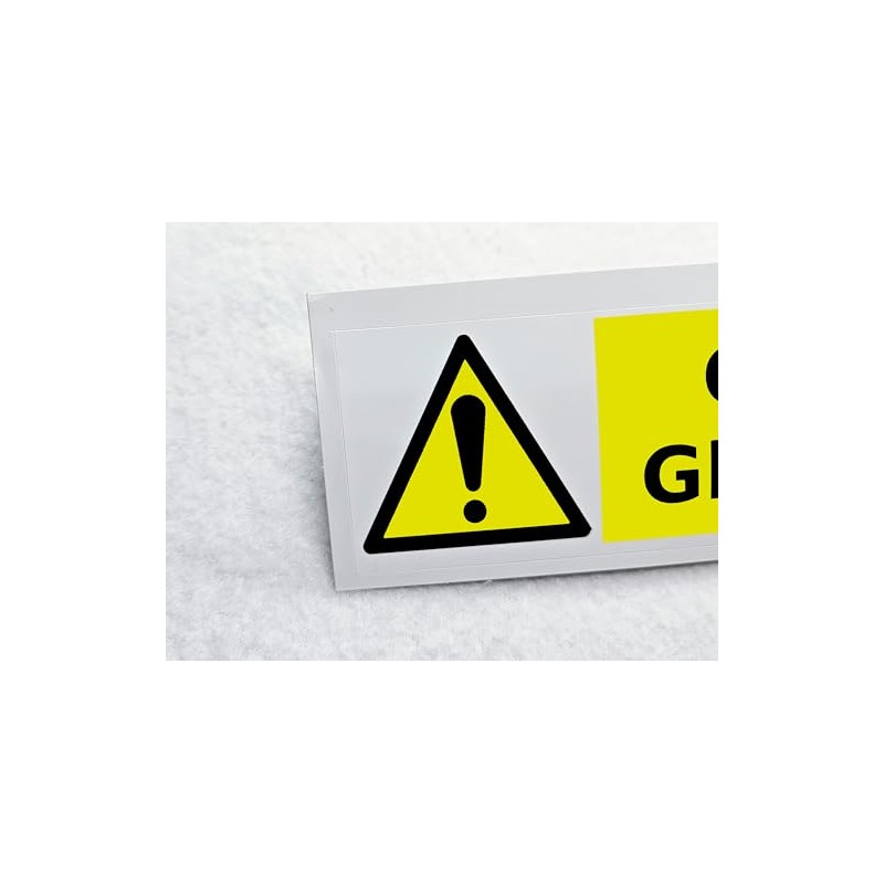 Caution Glass Door Warning Sticker Waterproof Outdoor Vinyl Sticker 150