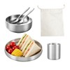 6-Piece Kids Dinnerware Set, Non-Toxic Food-Grade Stainless Steel Plates and