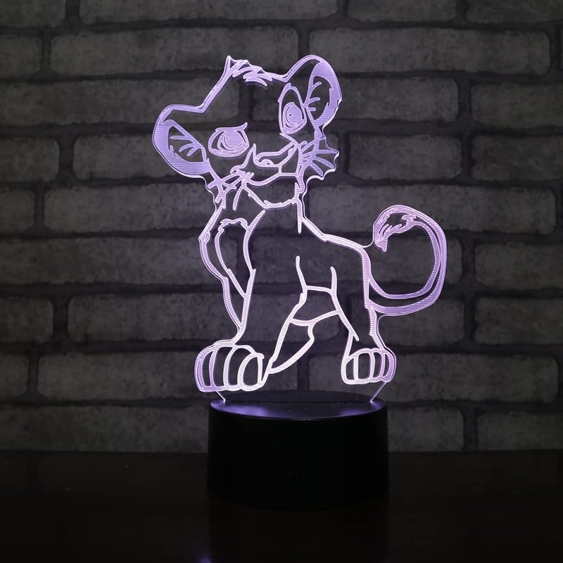 Wolostore Simba Children's LED Lamp Colour Changing USB Night Light