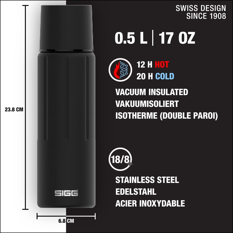 SIGG - Obsidian Insulated Water Bottle - Thermo Flask Gemstone