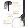 AUTELO Black Pendant Lights Kitchen Island, 1-Light Pendant Lights in