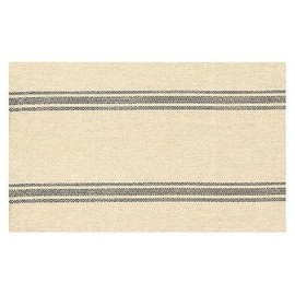 Heritage Lace Mercado Rayas 14-Inch por 20-Inch Peppercorn Mantel Individual