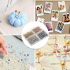 800PCS Map Push Pins, 4 Colors Stainless Steel Head Marking