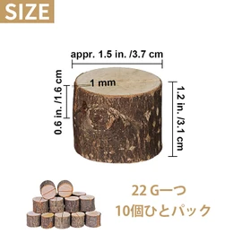 RICISUNG Wooden Card Stand Memo Holder Photo Holder Stump Card Holder Wire Memo Clip for Office Desk Desktop Supplies Stationery (Cylinder) Wooden Card Clip Holder for Business Card Home Store Natural Wood Log Mini Table Sign Trinket Table Stand