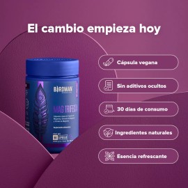 Birdman Mag Trifecta 270 mg | Citrato, Glicinato y Treonato de Magnesio | Sin Aditivos | 30 Porciones | 90 Cápsulas