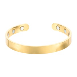 Healvian 1pc Magnetic Therapy Bracelet Stylish Magnetic Bangle for Relaxation for Sports Work -pressure Situations Silver